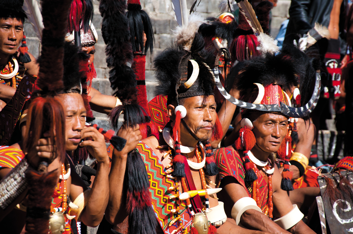 Naga warriors in all their regalia