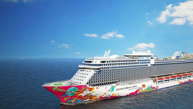 The Genting Dream cruise on her maiden journey from Mumbai to Colombo