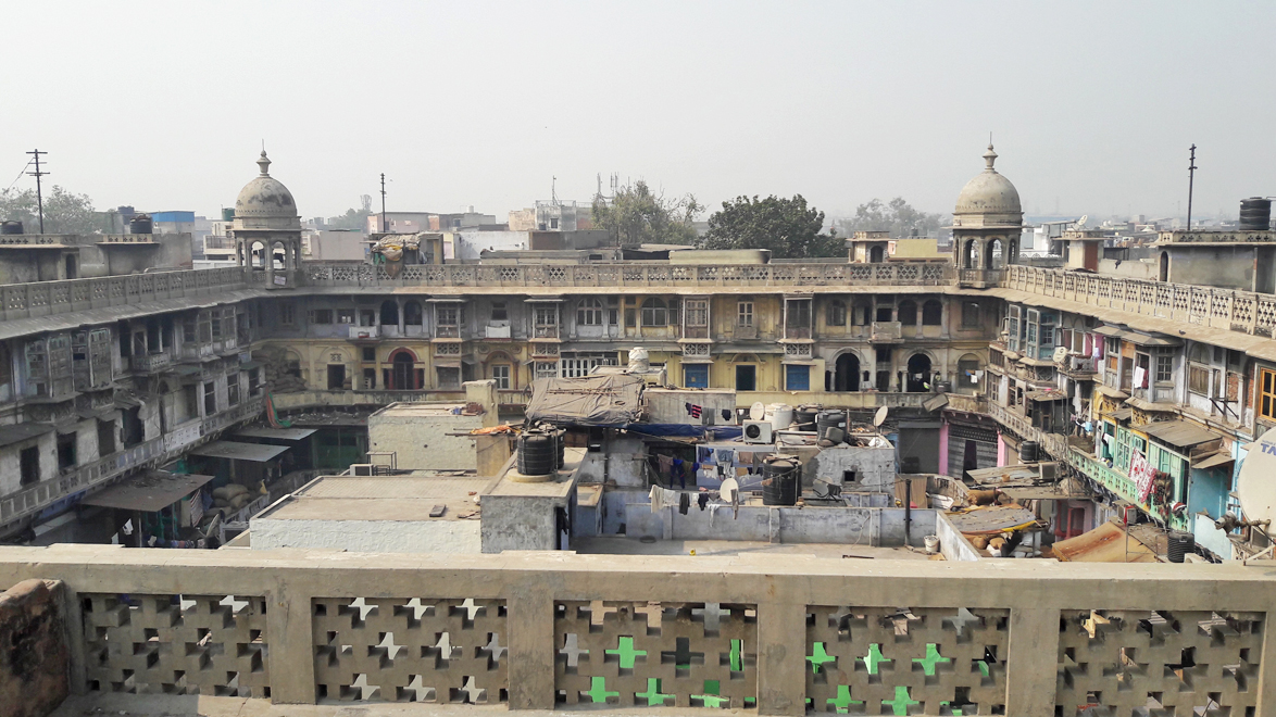 A view of Khari Baoli, Asia's largest wholesale spice market near the Jama Masjid