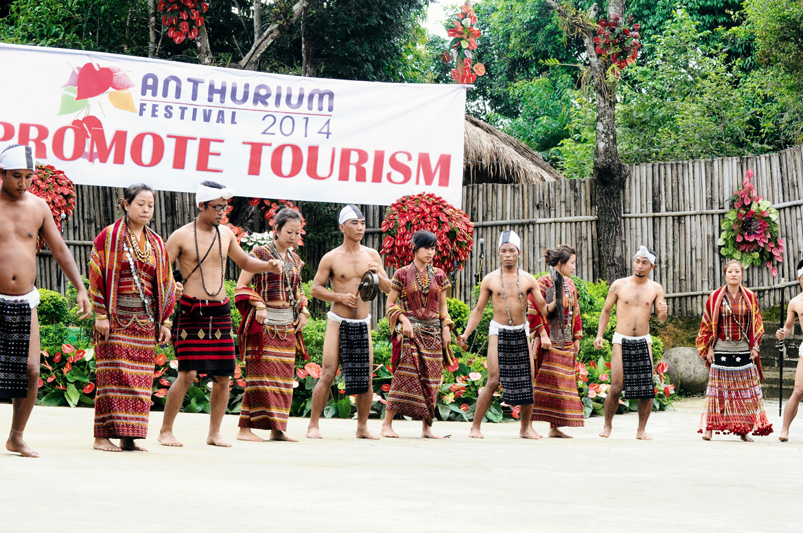 Solakia dance performance at the Anthurium Festival, Mizoram