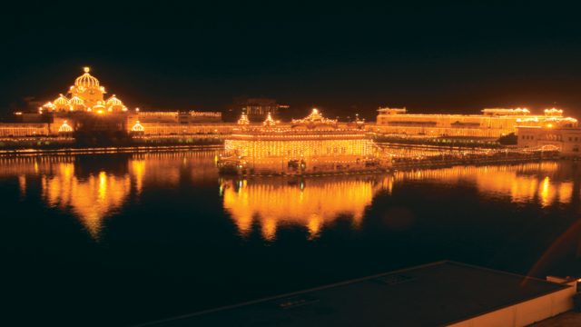 The Golden Temple in Amritsar lit up to celebrate Bandi Chhor Divas