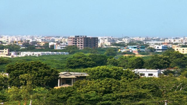 The urban sprawl of Karimnagar city