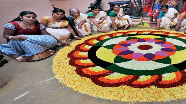 A pookalam is part and parcel of any Onam celebration