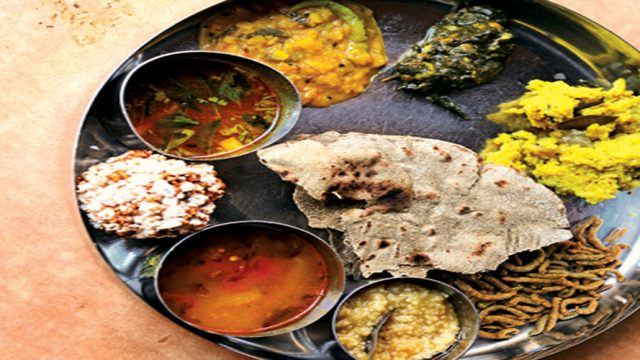 A traditional thali meal from Telangana