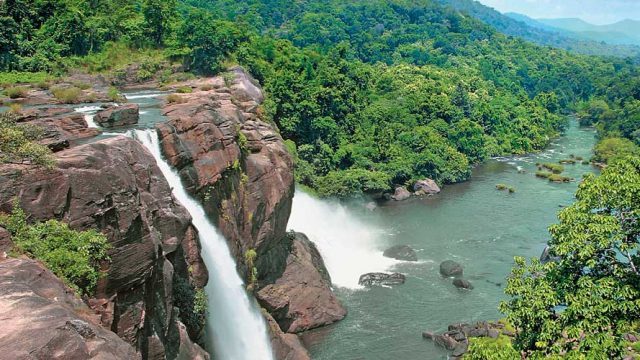 Stunning view of Athirappilly Waterfall