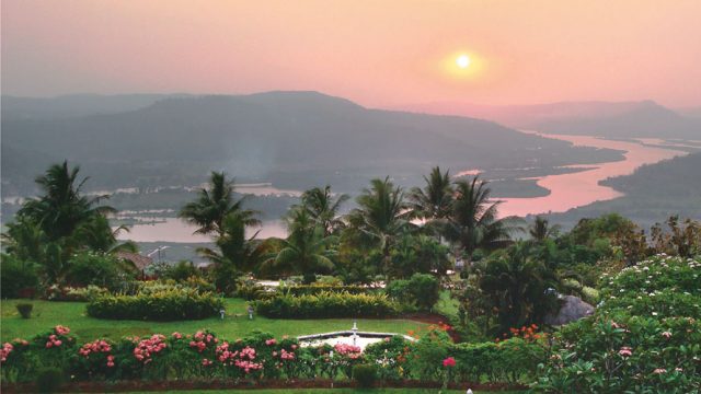 Beautiful vistas from the Riverview Resort, Chiplun