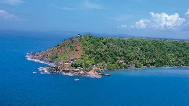 A headland jutting far out into the sea, Vengurla