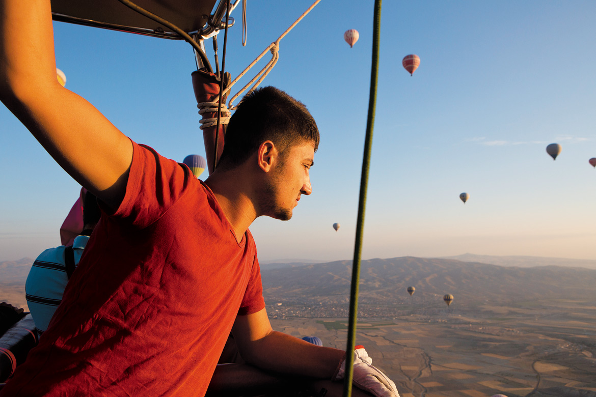 Soaring high above Cappadocia