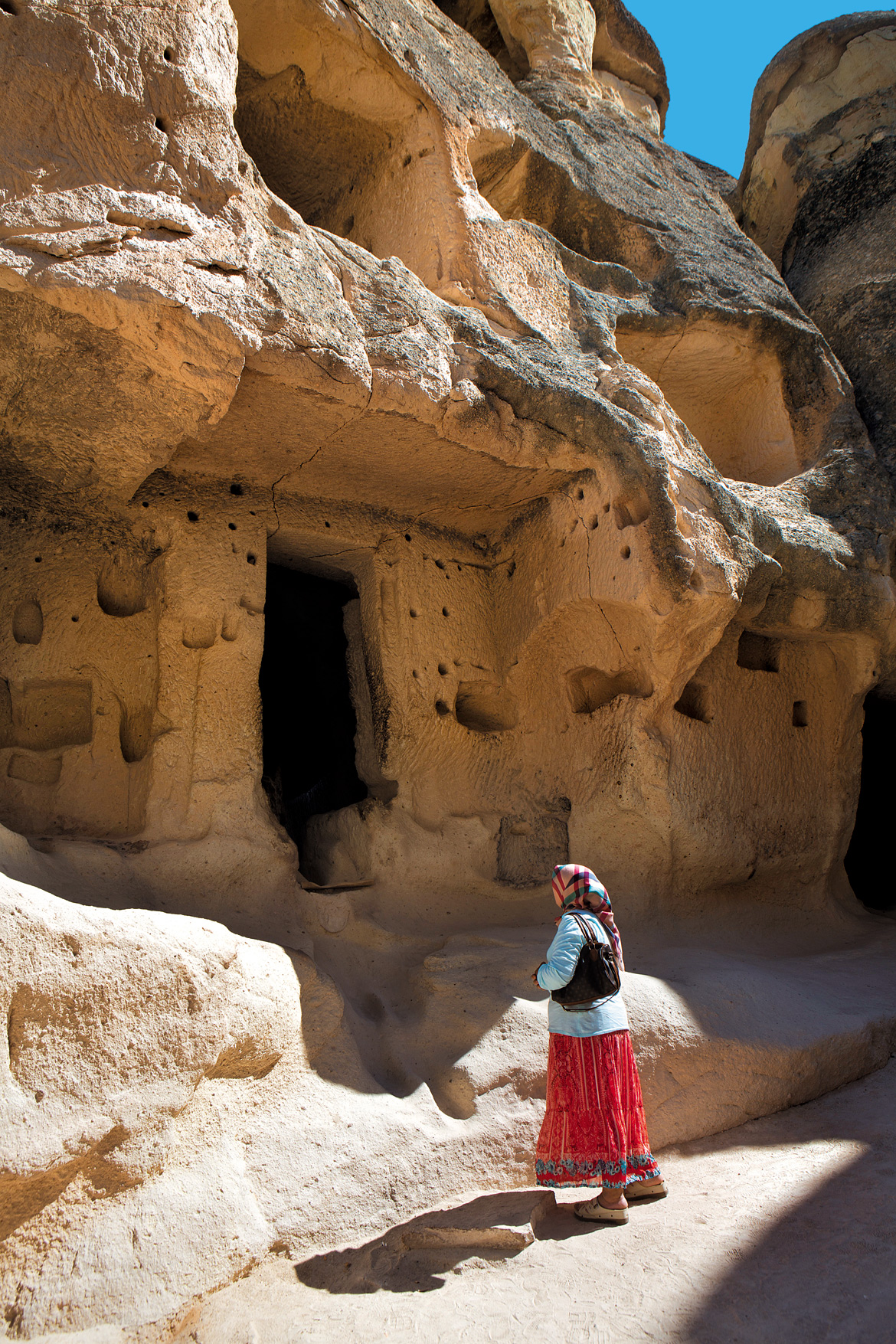 Entrance to an ancient rock-cut church dating back to the earliest days of the Christian Era, in the Soagali Valley