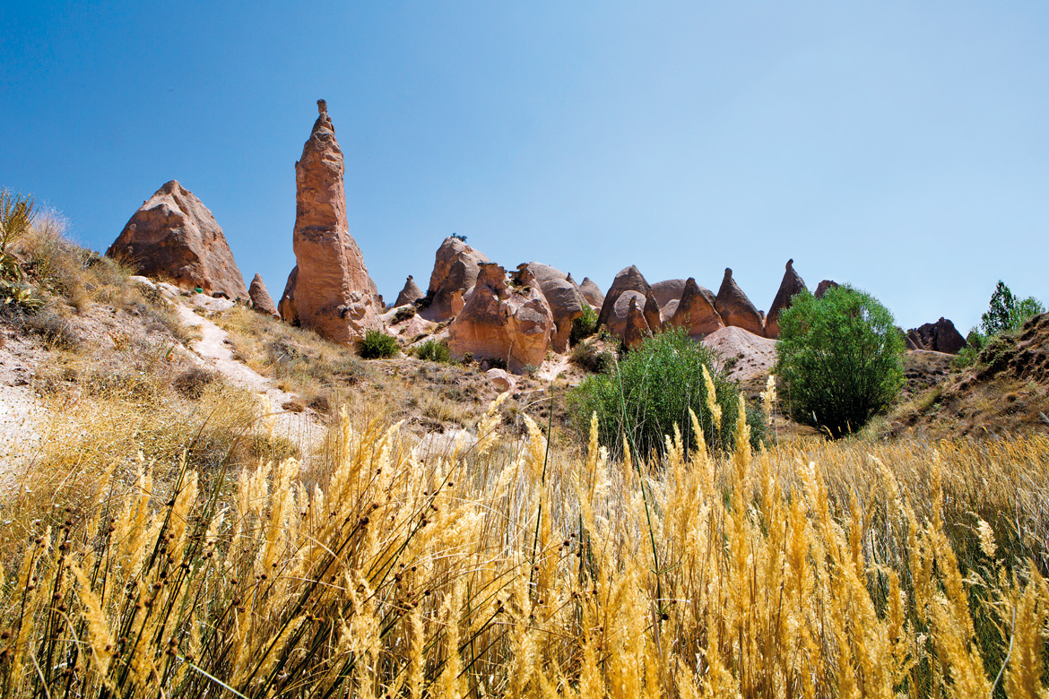 Clusters of fantastic rock formations dot Devrent or ‘Imagination valley’. Formed by differential erosion, one can spot reptilian forms, dolphins, a camel and many more wind-eroded figures at this UNESCO World Heritage Site