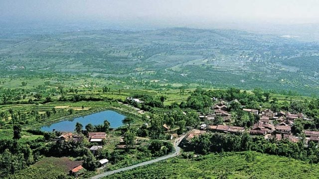 The beautiful Kolhapur valley, as seen from a vantage point