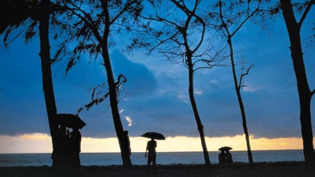 Monsoon clouds over Kozhikode Beach