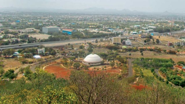 A view of Nashik city from the Pandav Leni Caves