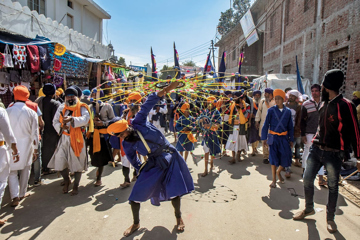 Nihangs enthral the crowd with Gatka, an ancient form of Sikh martial art