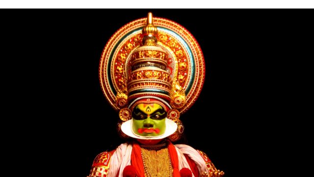 A Kathakali Dancer mid-performance