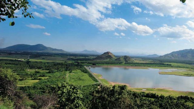 Gorgeous vista of Kamarjar Lake and its environs