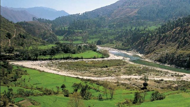 The confluence of the Goriganga and Kali rivers