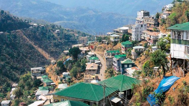 Aizawl Town, spread out on a hill