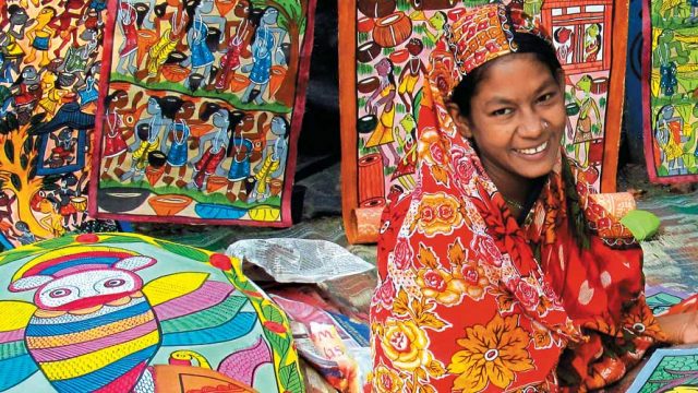 Patachitra paintings at Naya Village