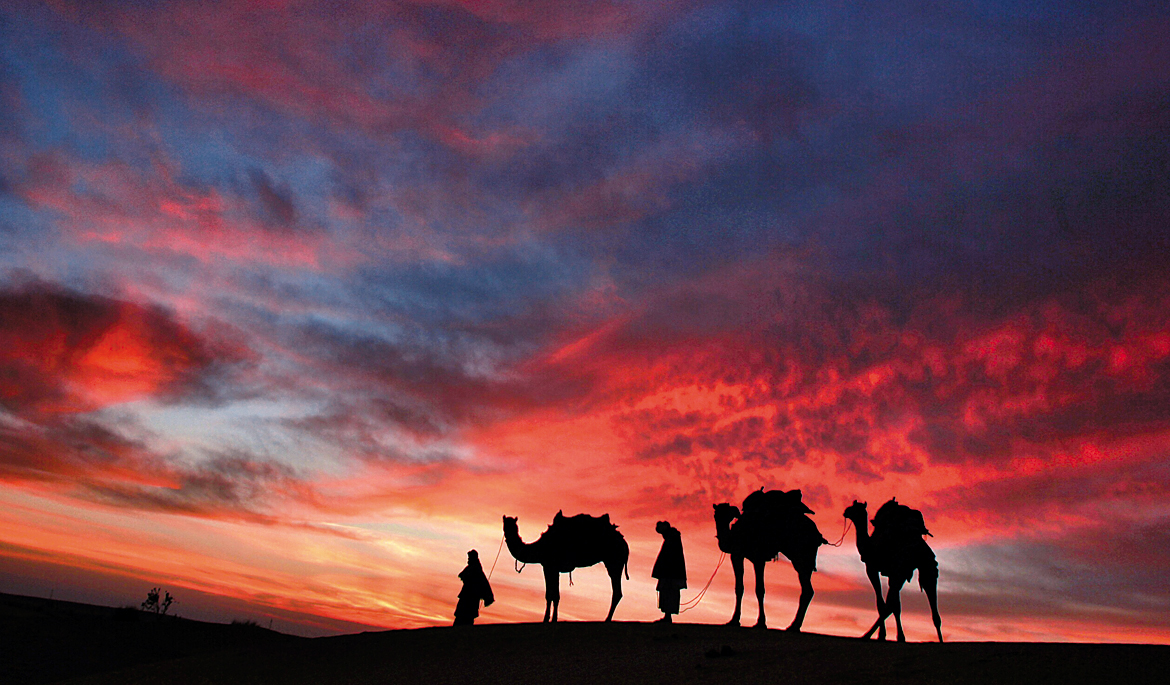 January 2017: Beautiful sunrise in Jaisalmer, Rajasthan by Mustansir Lokhandwala