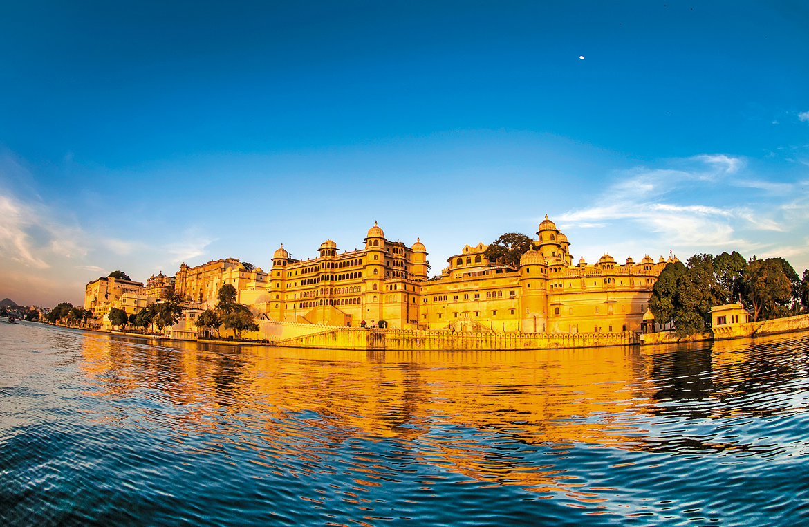 July 2017: City Palace in Udaipur, Rajasthan