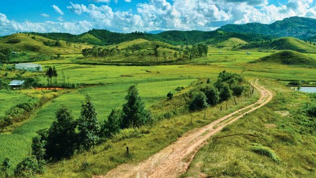 The scenic  Champhai Valley bathed in greenery