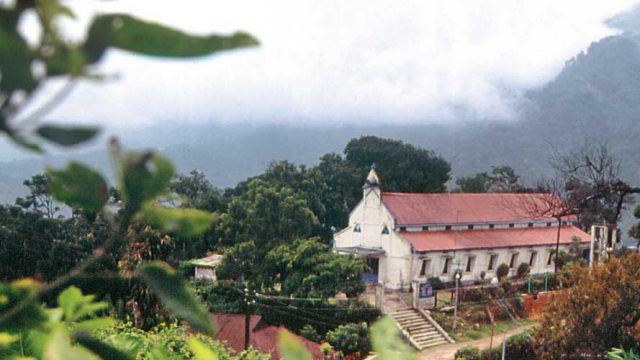 Mist-covered hills and lush foliage, Jatinga