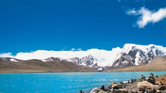 Pristine waters of Gurudongmar Lake