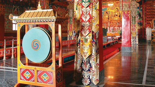 Vibrant interiors of the Palyul Cheokhorling Monastery