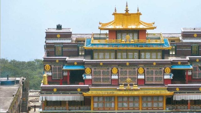 The New Ralang Gompa, as seen from a vantage point