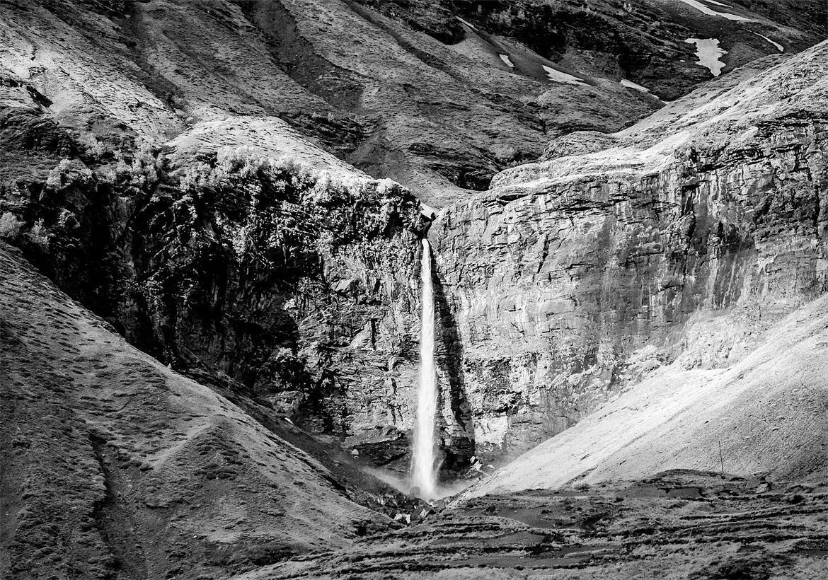 The Sissu waterfall in Lahaul valley