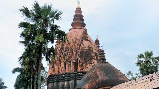 The imposing Shiva Dol on a rainy morning