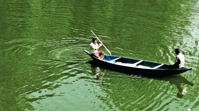 The serene waters of the Ganga Lake