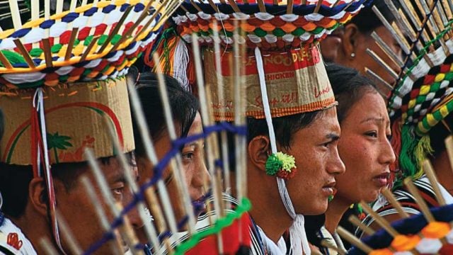 Performers awaiting their turn, Hornbill Festival