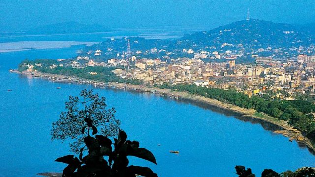 The city of Guwahati by the banks of the vast Brahmaputra