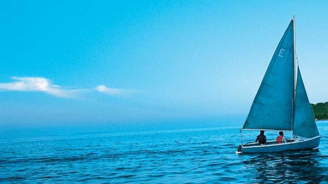 Out on a sailboat, Andaman Water Sports Complex