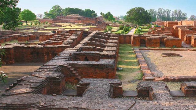 The fascinating ruins of Nalanda University spread across a large area