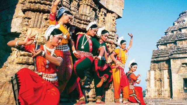 Dancers strike a pose at the Konark Festival