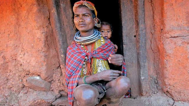 A Bonda tribeswoman at Badvel village in Malkangiri district