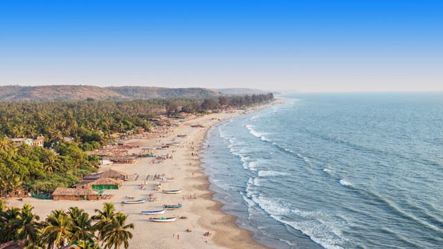 A view of Arambol beach in Goa