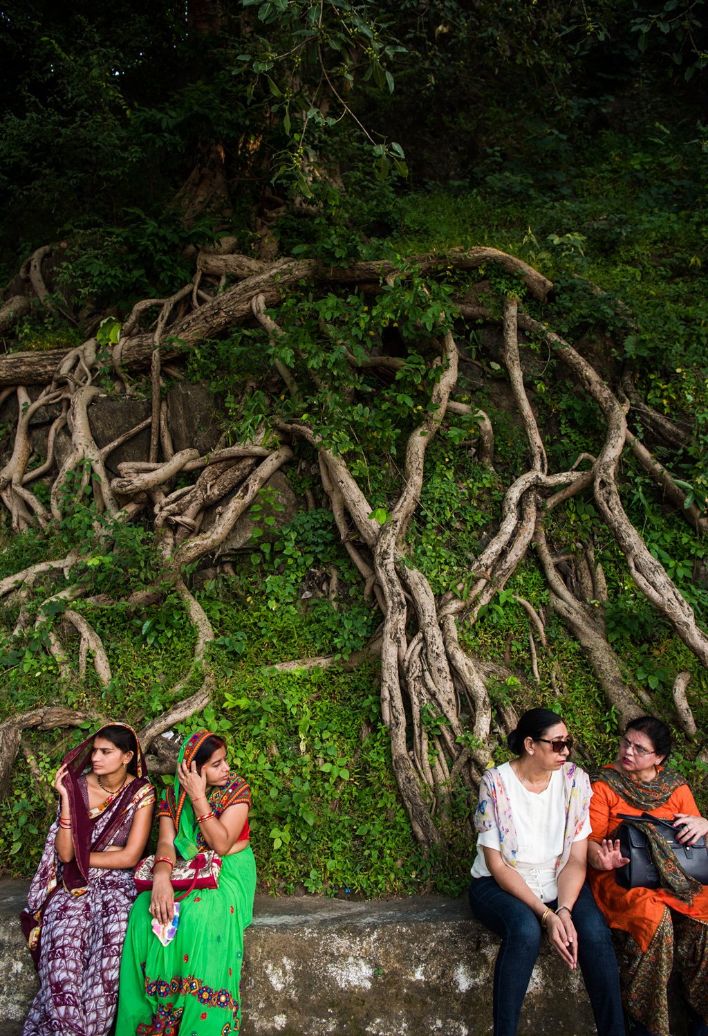 Tourists waiting for the boat ride.