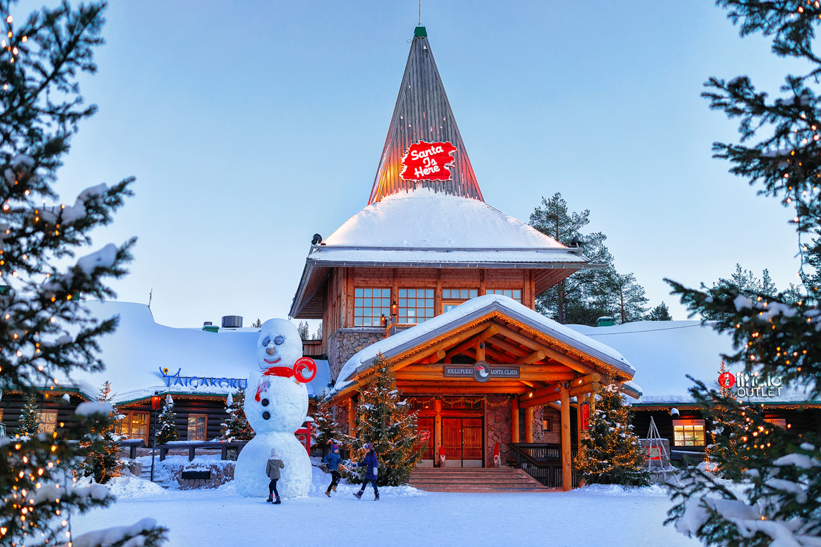 Snowman outside Santa's office at Santa Claus Village, Rovaniem