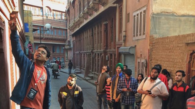 Eager participants on a heritage walk