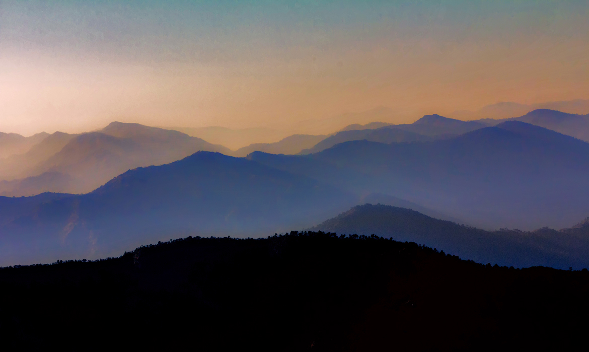 Beautiful shot of mountains as seen from Ramgarh