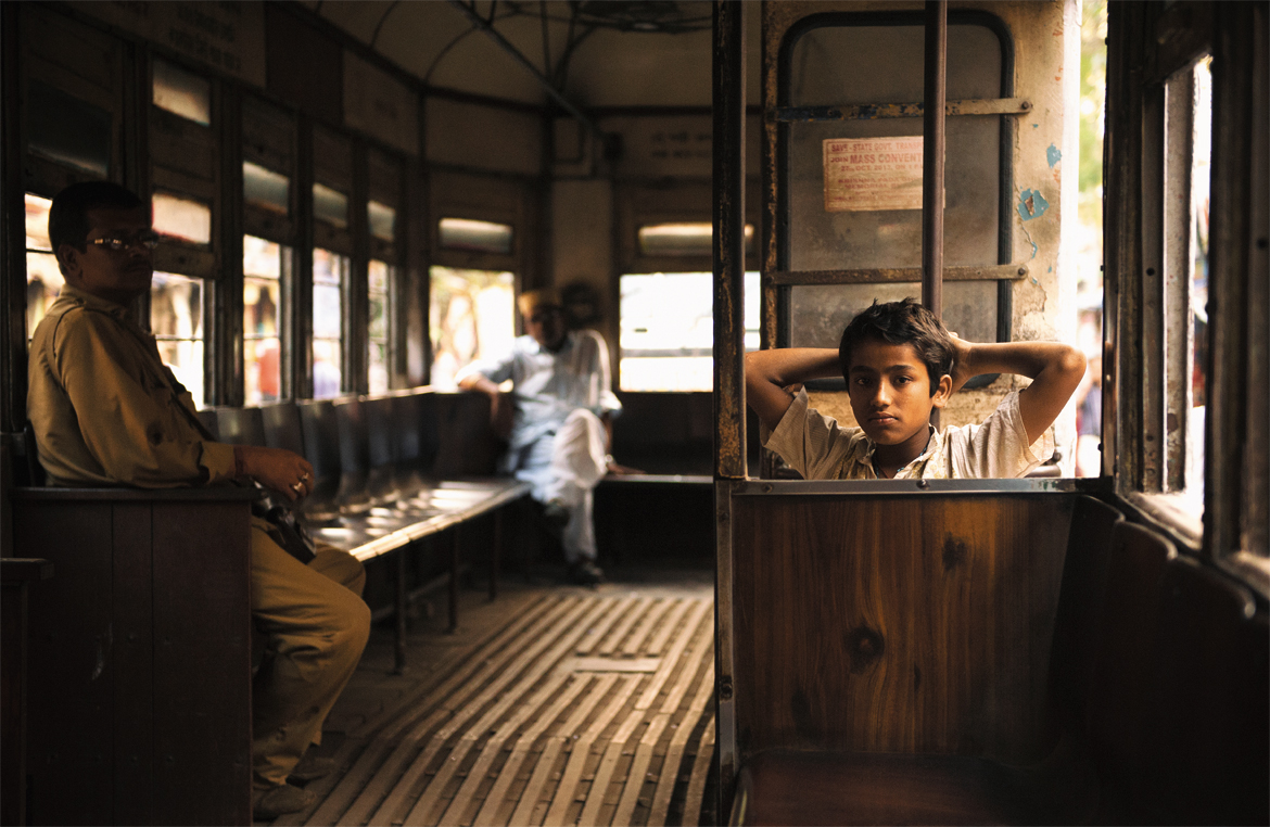 Young lads from the streets often make guest appearances in vacant trams