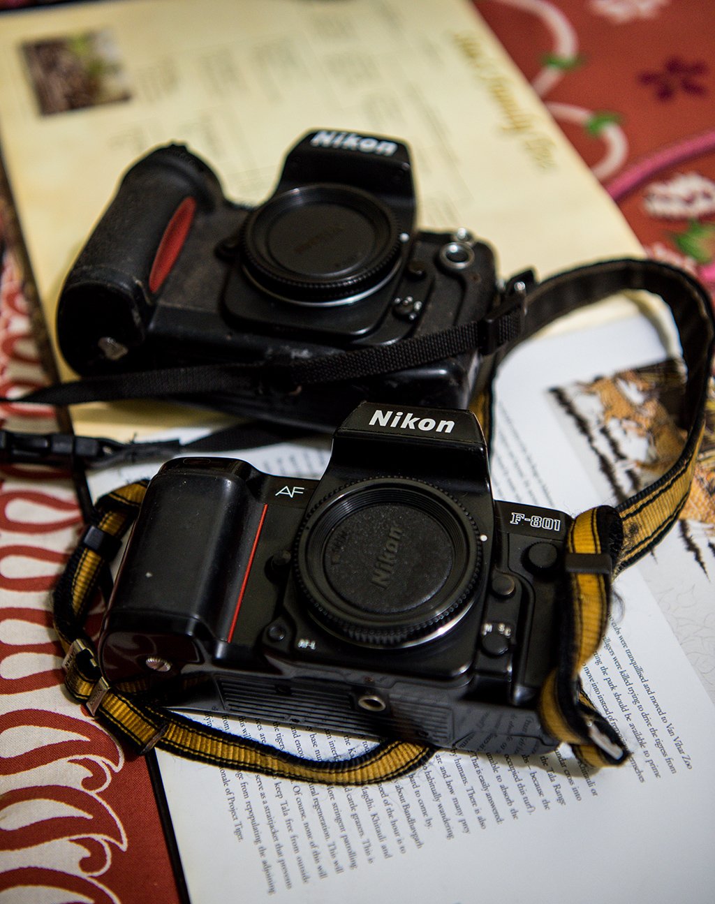 Kuttappan still keeps his old Nikon film cameras