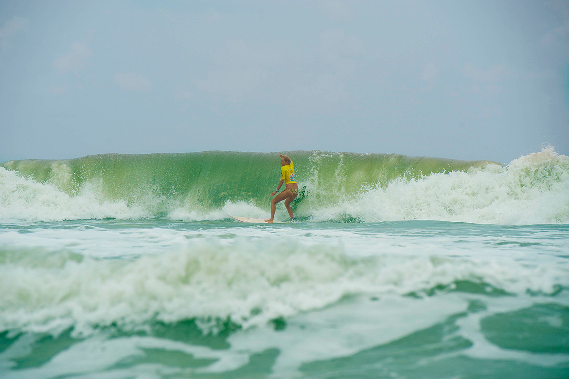 Waves of at least 7ft were a common sight on the event days