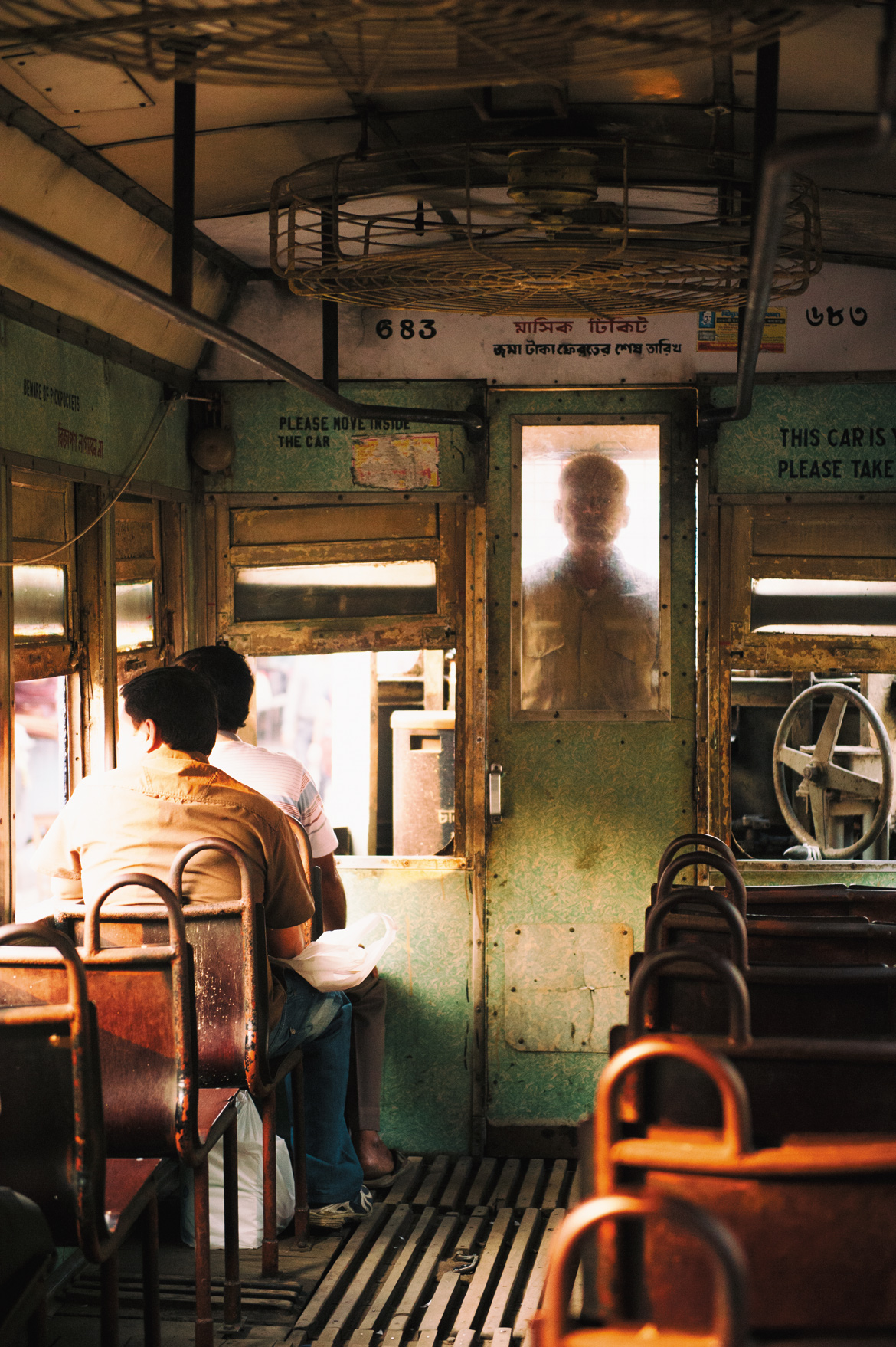 The atmosphere inside the tram is almost poetic