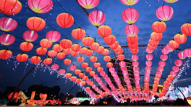 Paper lanterns at Taiwan Lantern Festival