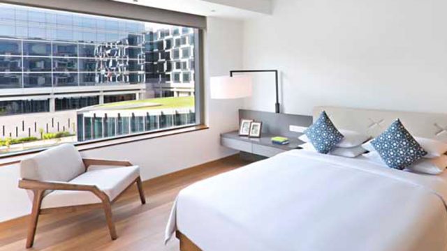 Check out the bedrooms at Andaz Delhi's new service apartments